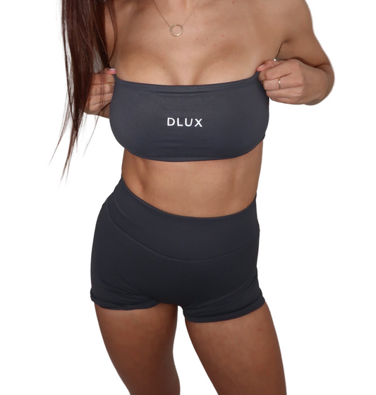 Strappy Bandeau - Charcoal Grey