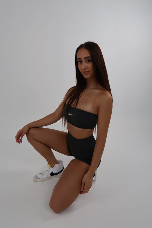 Strappy Bandeau - Charcoal Grey